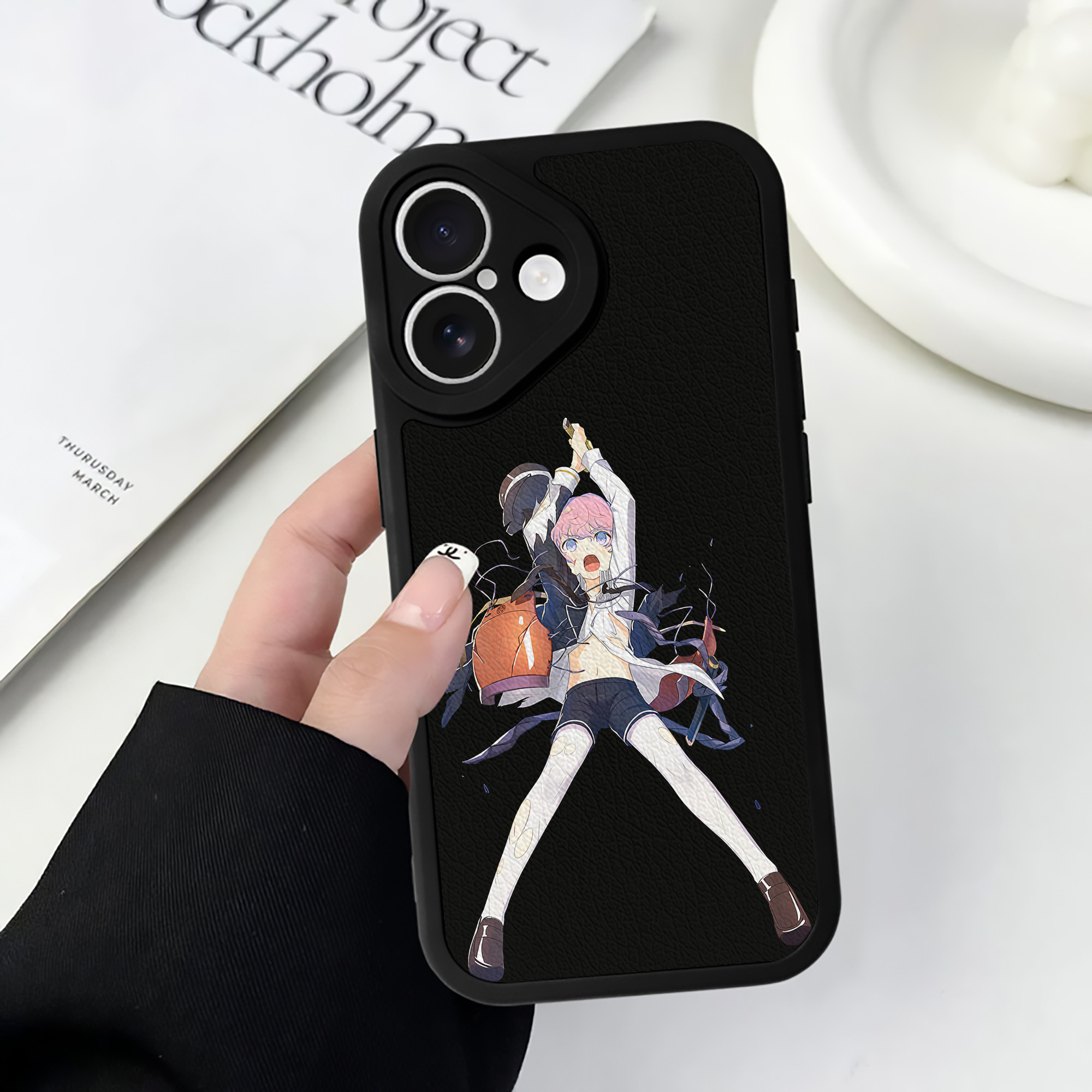 （画像用） 刀剣乱舞 Touken Ranbu 【iPhone 16シリーズ対応】シリコンスマホケース（レザー調） 材質：シリコン